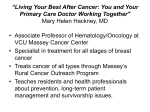 “Living Your Best After Cancer: You and Your Primary Care Doctor