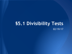 02-21 5.1 Divisibility Tests