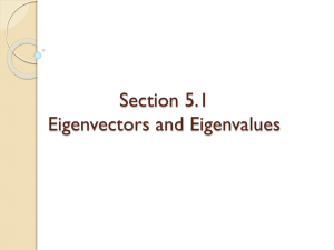 Eigenvectors and Eigenvalues