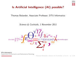 Is Artificial Intelligence (AI) possible?