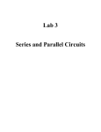 Lab 3 Series and Parallel Circuits