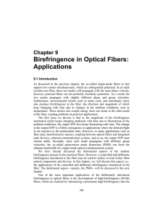 Birefringence in Optical Fibers: Applications