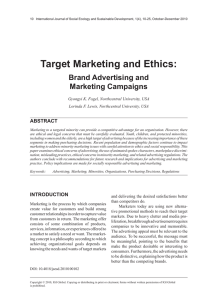 target Marketing and Ethics: