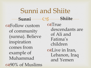 Sunni and Shiite