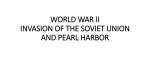 world war ii invasion of the soviet union and pearl harbor