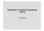 Stats Probability and statistical hypothesis testing