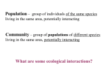Species interactions and symbiotic relationships