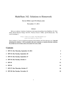 Math/Stats 342: Solutions to Homework