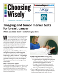 Imaging and tumor marker tests for breast cancer