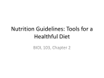 BIOL 103 Ch 2 Nutrition Planning and