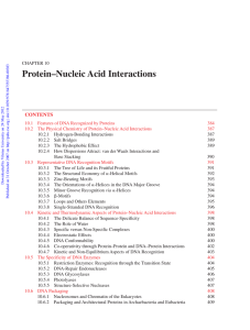 Protein–Nucleic Acid Interactions
