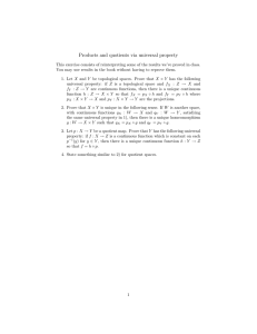 Products and quotients via universal property