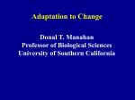 Adaptation to Change – D. Manahan
