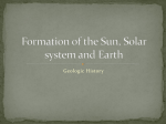 Formation of the solar system notes
