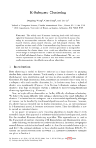 K-Subspace Clustering - School of Computing and Information