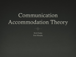 Communication Accommodation Theory