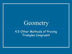 4.5 Proving Triangles Congruent