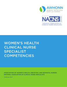 women`s health clinical nurse specialist competencies