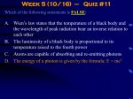 Week 5 (10/16) – Quiz #11
