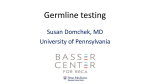 Many of our patients should have already had germline testing