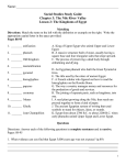 Lesson 2 Study Guide The Kingdoms of Egypt