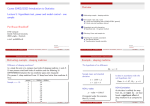 Introduction to Statistics, Lecture 5