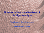 Non-Hermitian Hamiltonians of Lie algebraic type