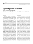 The Infectious Dose of Francisella tularensis (Tularemia)