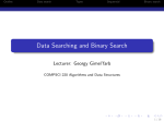 Data Searching and Binary Search