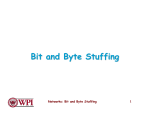 Networks: Bit and Byte Stuffing