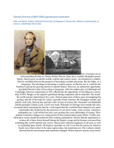 Charles Darwin (1809-1882) gentleman naturalist