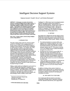 Intelligent decision support systems