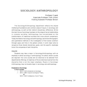 sociology/anthropology