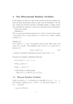 4 One Dimensional Random Variables