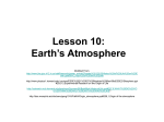 Lesson 10: Earth`s Atmosphere