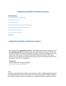 Subatomic particles worksheet answers