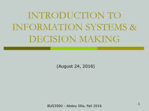 INTRODUCTION TO INFORMATION SYSTEMS TECHNOLOGY