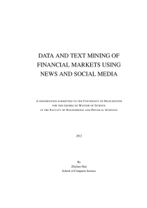 Data And Text Mining Of Financial Markets Using News and Social