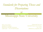 Standards for Preparing Theses and Dissertations at Mississippi