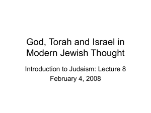 God, Torah and Israel in Modern Jewish Thought