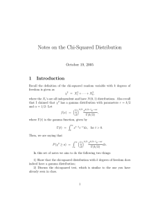 Notes on the Chi-Squared Distribution