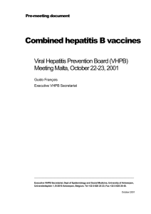 Pre-meeting document. - Viral Hepatitis Prevention Board