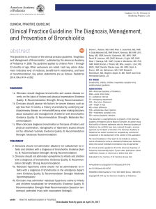 Clinical Practice Guideline: The Diagnosis, Management