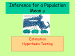 Review: Inference for a Population Mean Part 1