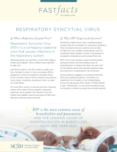 Respiratory Syncytial Virus - the Alliance for Patient Access