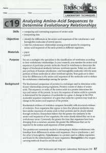 Analyzing Amino-Acid Sequences to Determine Evolutionary