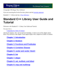 Standard C++ Library User Guide and Tutorial