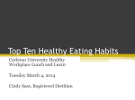 Top Ten Healthy Eating Habits