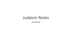 Judaism Notes - Blazer Social Studies 6