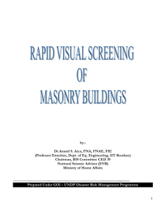 Rapid visual screening of masonry buildings